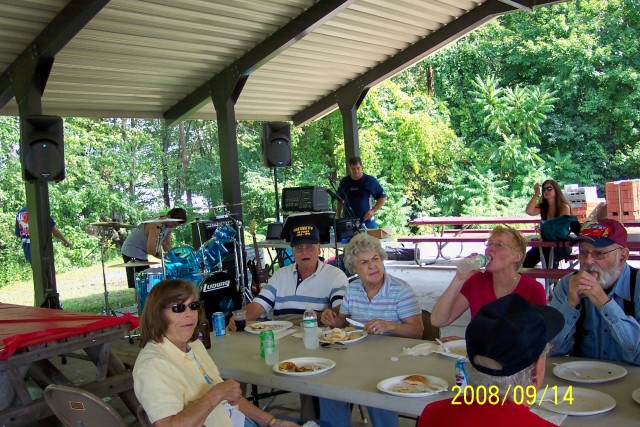 Members and their families having a great time at the Yorktown Heights Eng. Co. Benevolent BBQ.  