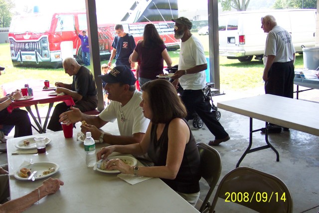 Members and their families having a great time at the Yorktown Heights Eng. Co. Benevolent BBQ.  