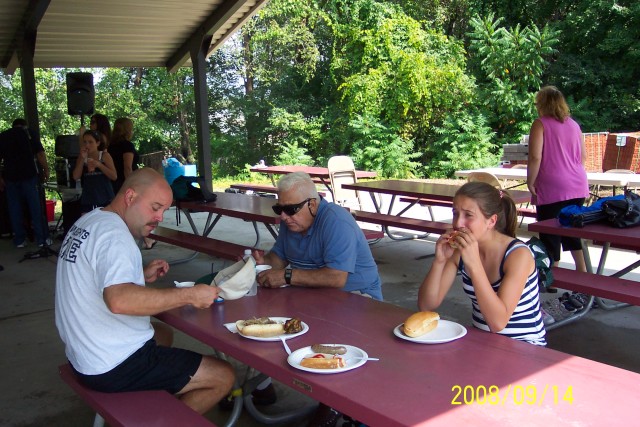 Members and their families having a great time at the Yorktown Heights Eng. Co. Benevolent BBQ.  